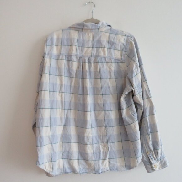 MARINE LAYER Monterey Flannel Shirt in Cool Blue Plaid Casual Gorpcore- Size XL - Picture 10 of 15